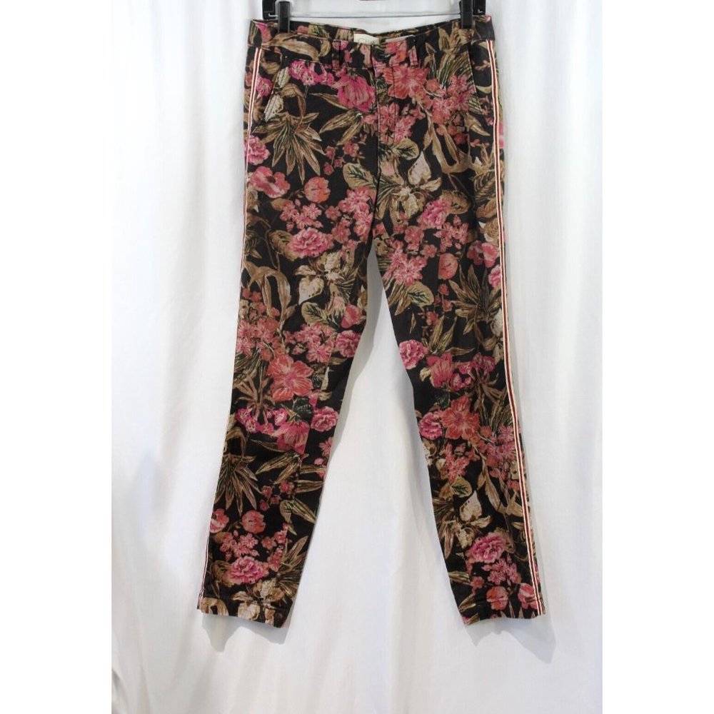 Anthropologie Womens Multicolor Floral Relaxed Chino Jeans 28